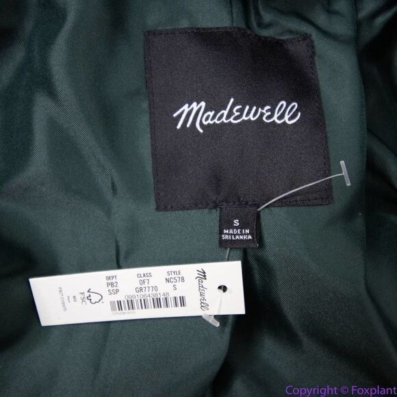 NEW Madewell green (Re)sourced Sherpa Teddy Coat, size S - Picture 11 of 16